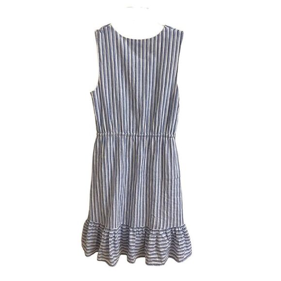 Draper James Blue & White Striped Linen Cotton Blend Sleeveless Dress XS - Picture 2 of 6